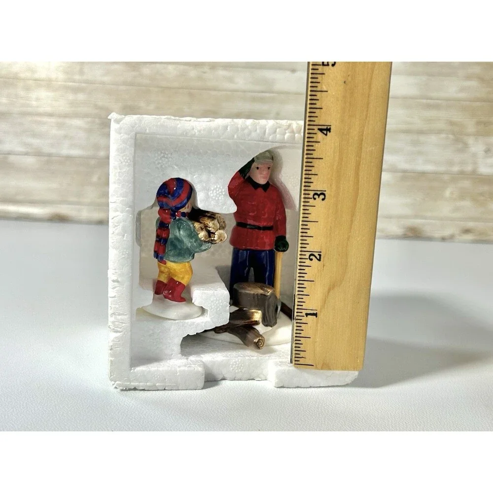 WOODSMAN AND BOY Set of 2 Snow Village Figures #5130-6 Department 56